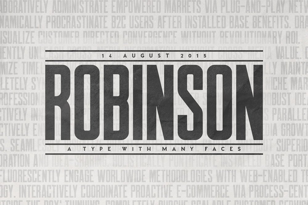 Robinson Block Typeface by Tugcu Design Co.